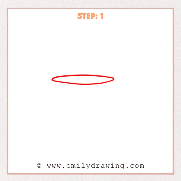 how to draw a coffee cup - A single wide oval forms the top rim opening of a coffee cup.